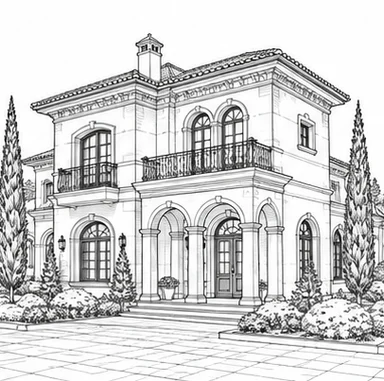 建築線画